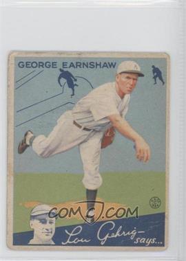 1934 Goudey Big League Chewing Gum - R320 #41 - George Earnshaw [Poor to Fair]