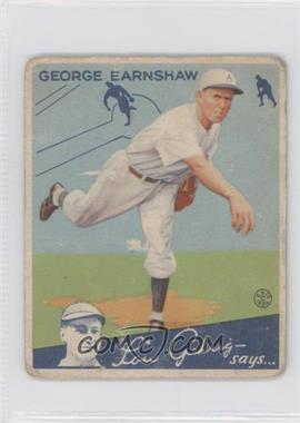 1934 Goudey Big League Chewing Gum - R320 #41 - George Earnshaw [Good to VG‑EX]