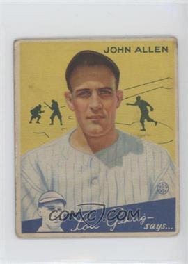 1934 Goudey Big League Chewing Gum - R320 #42 - Johnny Allen [Poor to Fair]