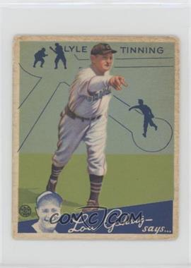 1934 Goudey Big League Chewing Gum - R320 #71 - Lyle Tinning