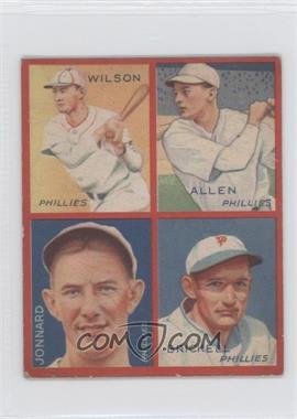 1935 Goudey 4-in-1 - R321 #5C - Jimmie Wilson, Ethan Allen, Bubber Jonnard, Fred Brickell [Good to VG‑EX]