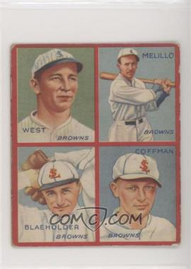 1935 Goudey 4-in-1 - R321 #5D - Sam West, Ski Melillo, George Blaeholder, Dick Coffman