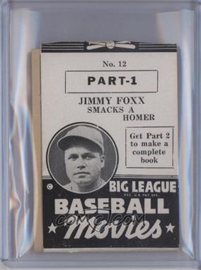 1938 Goudey Big League Baseball Movies - [Base] - Black #12 - Jimmy Foxx [Good to VG‑EX]