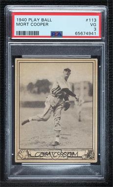 1940 Play Ball - [Base] #113 - Mort Cooper [PSA 3 VG]