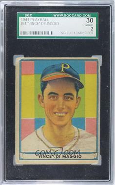 1941 Play Ball - [Base] #61 - Vince DiMaggio [SGC 30 GOOD 2]