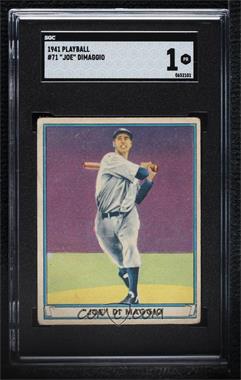 1941 Play Ball - [Base] #71 - Joe DiMaggio [SGC 1 PR]