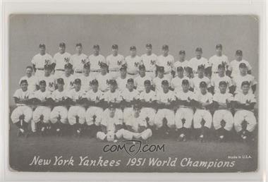 1947-66 Exhibits - W461 #_51NY - 1951 New York Yankees Team [Poor to Fair]
