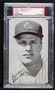 1947-66 Exhibits - W461 #_RIAS.1 - Richie Ashburn (Chicago Cubs; Name Spelled Richie) [PSA 3 VG]