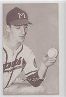 Warren Spahn (Milwaukee Cap; Printed in U.S.A.) [Good to VG‑EX]