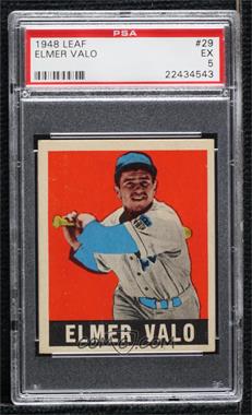 1948-49 Leaf - [Base] #29 - Elmer Valo [PSA 5 EX]