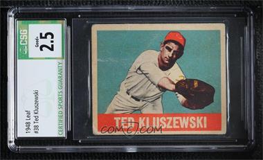 1948-49 Leaf - [Base] #38 - Ted Kluszewski [CSG 2.5 Good+]