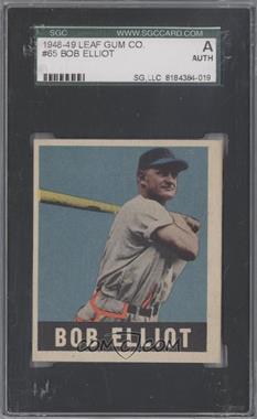 1948-49 Leaf - [Base] #65 - Bob Elliott [SGC Authentic]