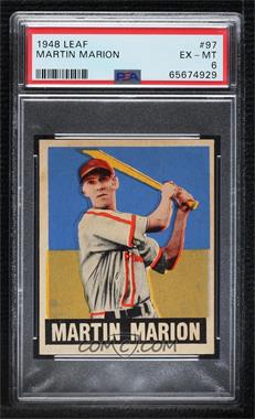 1948-49 Leaf - [Base] #97 - Marty Marion [PSA 6 EX‑MT]