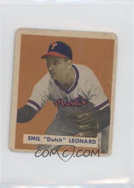 1949 Bowman - [Base] - Gray Back #115 - Dutch Leonard