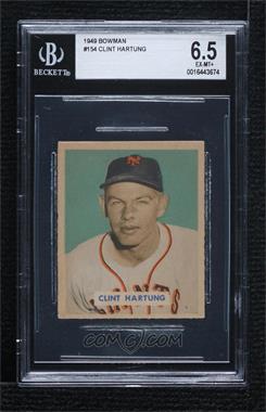 1949 Bowman - [Base] - Gray Back #154 - Clint Hartung [BGS 6.5 EX‑MT+]