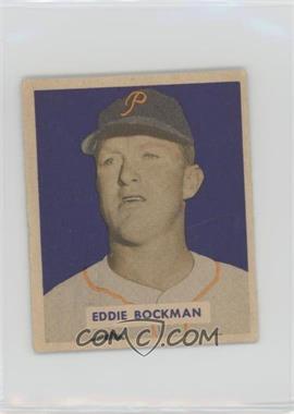 1949 Bowman - [Base] - Gray Back #195 - Eddie Bockman
