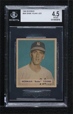 1949 Bowman - [Base] - Gray Back #240 - Babe Young [BGS 4.5 VG‑EX+]