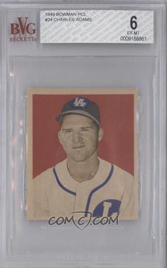 1949 Bowman Pacific Coast League - [Base] #24 - Red Adams [BVG 6 EX‑MT]