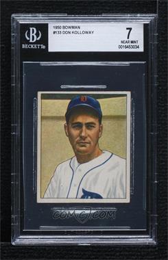 1950 Bowman - [Base] #133 - Don Kolloway [BGS 7 NEAR MINT]