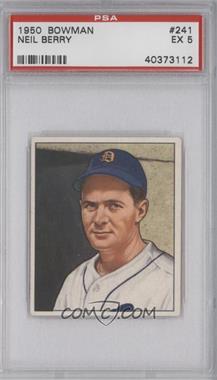 1950 Bowman - [Base] #241.1 - Neil Berry (copyright) [PSA 5 EX]