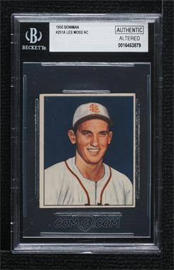 1950 Bowman - [Base] #251.1 - Les Moss (copyright) [BGS Authentic Altered]