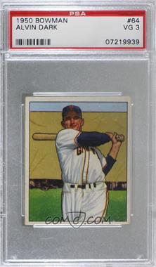 1950 Bowman - [Base] #64 - Alvin Dark [PSA 3 VG]