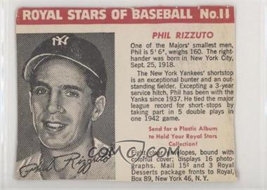 1950 Royal Desserts Royal Stars of Baseball - [Base] #11 - Phil Rizzuto