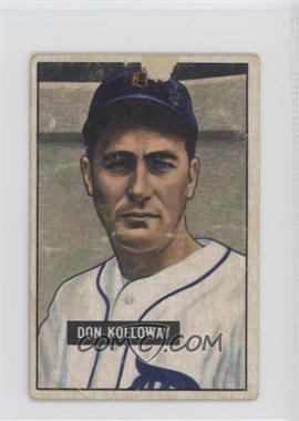 1951 Bowman - [Base] #105 - Don Kolloway [Poor to Fair]