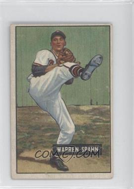 1951 Bowman - [Base] #134 - Warren Spahn [Good to VG‑EX]