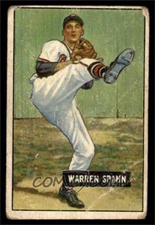 1951 Bowman - [Base] #134 - Warren Spahn [FAIR]
