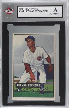 1951 Bowman - [Base] #144 - Herm Wehmeier [KSA Authentic]