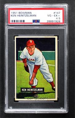 1951 Bowman - [Base] #147 - Ken Heintzelman [PSA 4.5 VG‑EX+]