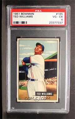 1951 Bowman - [Base] #165 - Ted Williams [PSA 4 VG‑EX]