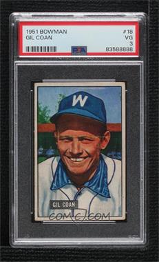 1951 Bowman - [Base] #18 - Gil Coan [PSA 3 VG]