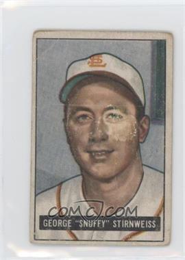 1951 Bowman - [Base] #21 - Snuffy Stirnweiss [Poor to Fair]