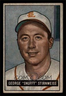 1951 Bowman - [Base] #21 - Snuffy Stirnweiss [EX]