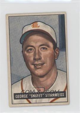 1951 Bowman - [Base] #21 - Snuffy Stirnweiss [Good to VG‑EX]