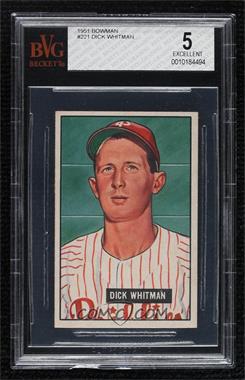 1951 Bowman - [Base] #221 - Dick Whitman [BVG 5 EXCELLENT]