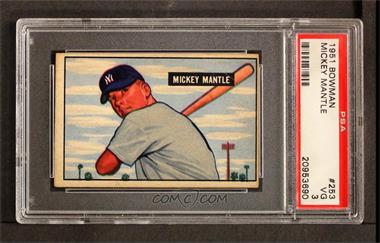 1951 Bowman - [Base] #253 - Mickey Mantle [PSA 3 VG]
