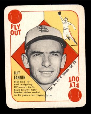 1951 Topps - Blue Backs #36 - Cliff Fannin [EX]