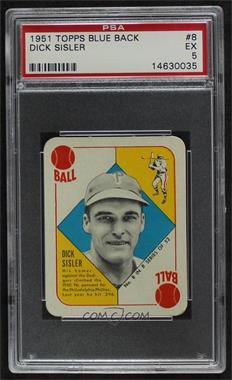 1951 Topps - Blue Backs #8 - Dick Sisler [PSA 5 EX]