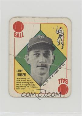 1951 Topps - Red Backs #21 - Larry Jansen [COMC RCR Poor]