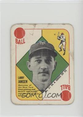 1951 Topps - Red Backs #21 - Larry Jansen [COMC RCR Poor]