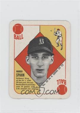 1951 Topps - Red Backs #30 - Warren Spahn [Good to VG‑EX]