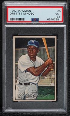 1952 Bowman - [Base] #5 - Minnie Minoso [PSA 3.5 VG+]