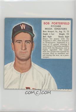 1952 Red Man Tobacco All-Star Team - American League Series - Cut Tab #17.2 - Bob Porterfield (Expires June 1, 1953)