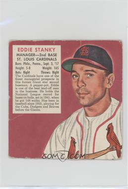 1952 Red Man Tobacco All-Star Team - National League Series - Cut Tab #23.1 - Eddie Stanky (Expires March 31, 1953) [Poor to Fair]