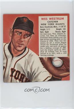 1952 Red Man Tobacco All-Star Team - National League Series - Cut Tab #26.2 - Wes Westrum (Expires June 1, 1953)