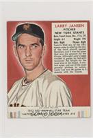 Larry Jansen (Expires March 31, 1953) [Poor to Fair]
