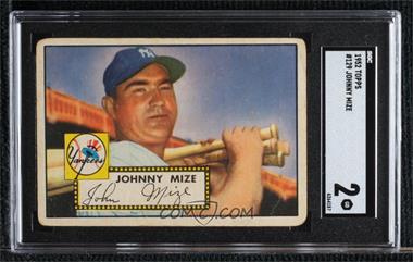 1952 Topps - [Base] #129 - Johnny Mize [SGC 30 GOOD 2]